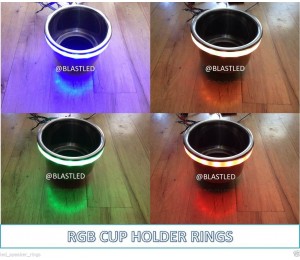 MULTI COLOR CHANGING LED CUP HOLDER LIGHT RING